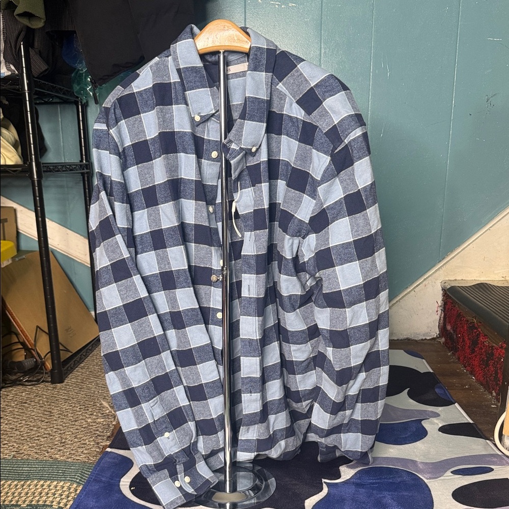 On Running Blue Plaid Lightweight Shirt Jacket